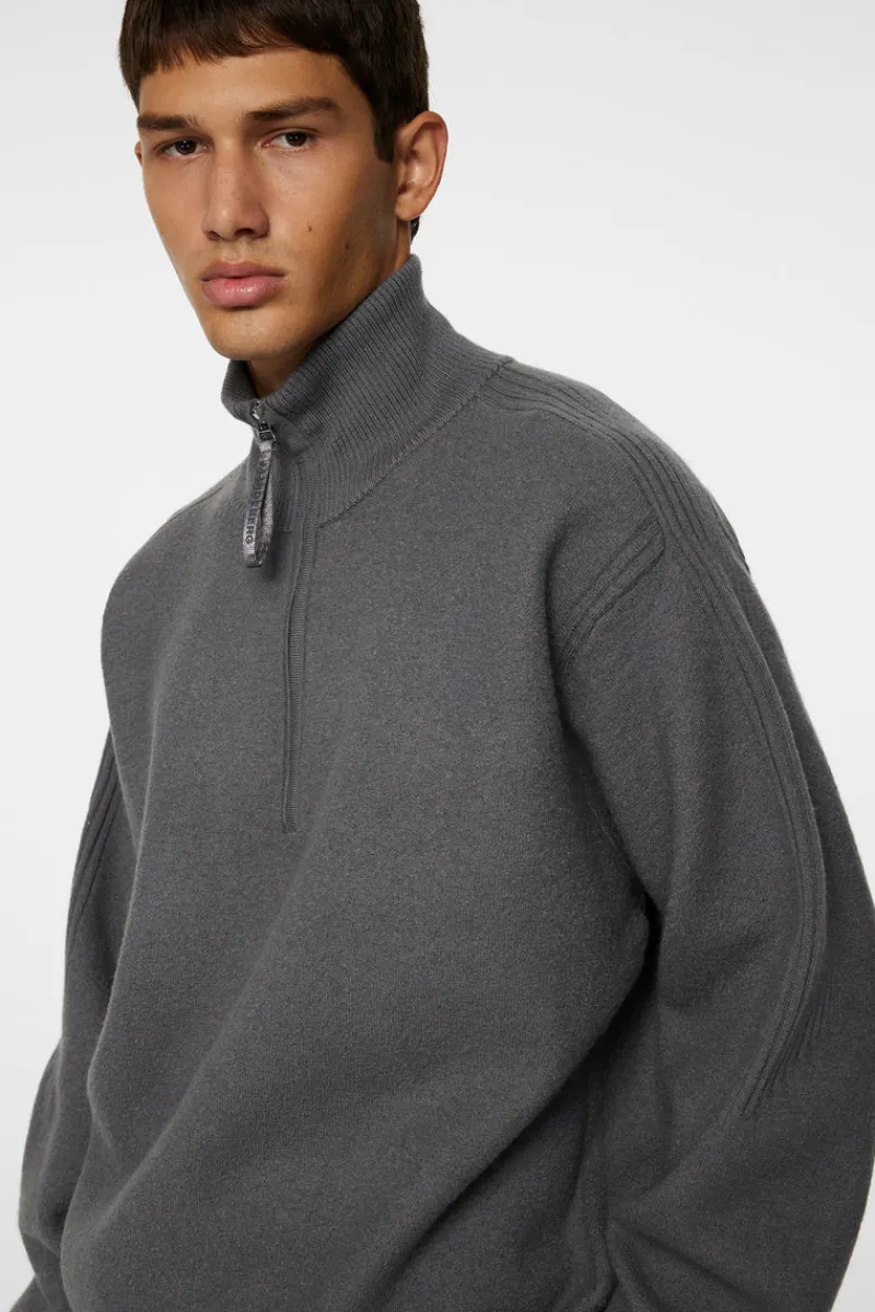 Bon Boiled Wool Quarter Zip|J.Lindeberg Sale