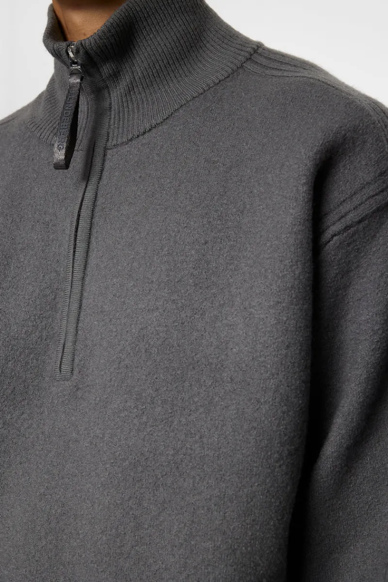 Bon Boiled Wool Quarter Zip|J.Lindeberg Sale