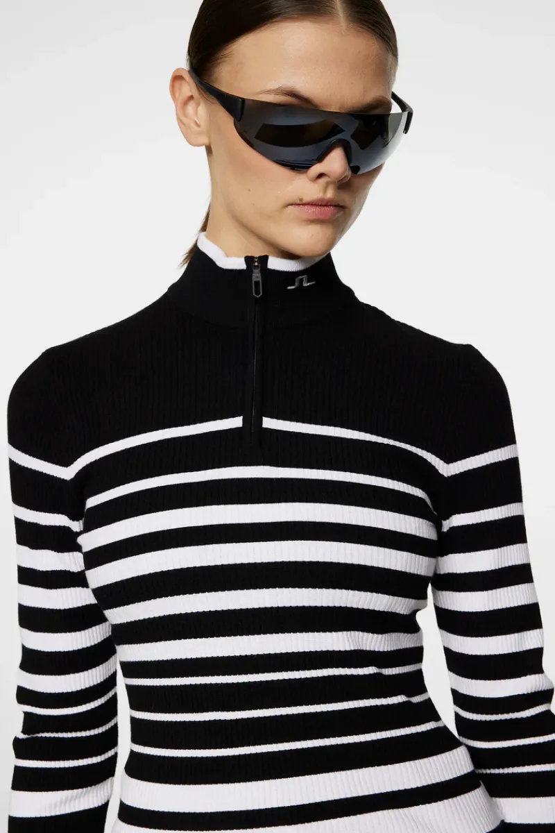 Cheryl Knitted Zip Sweater|J.Lindeberg