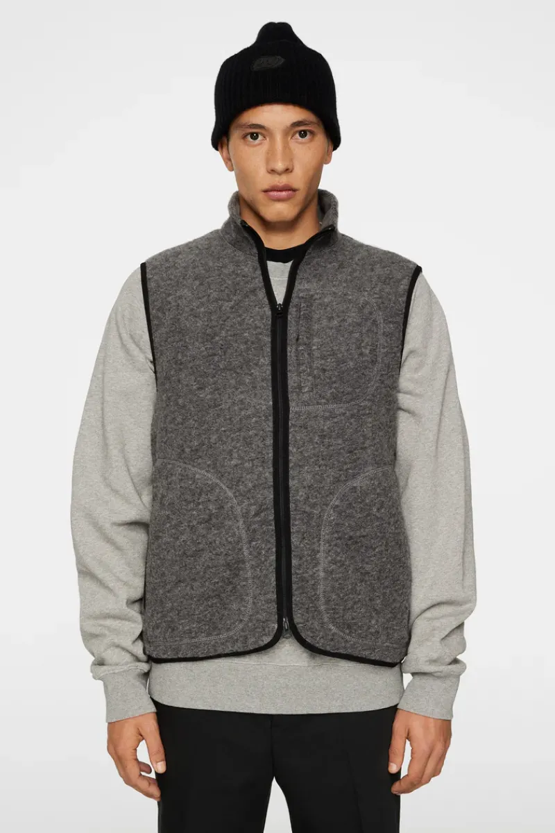 Duncan Wool Fleece Vest|J.Lindeberg Online