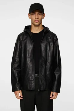 Hadley Leather Hoody Jacket|J.Lindeberg Online