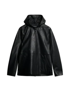 Hadley Leather Hoody Jacket|J.Lindeberg Online