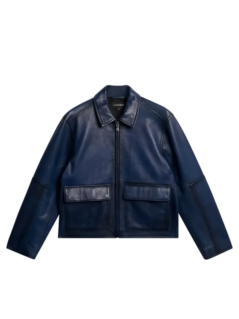 Jed Leather Party Jacket|J.Lindeberg Discount
