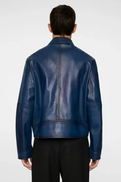 Jed Leather Party Jacket|J.Lindeberg Discount