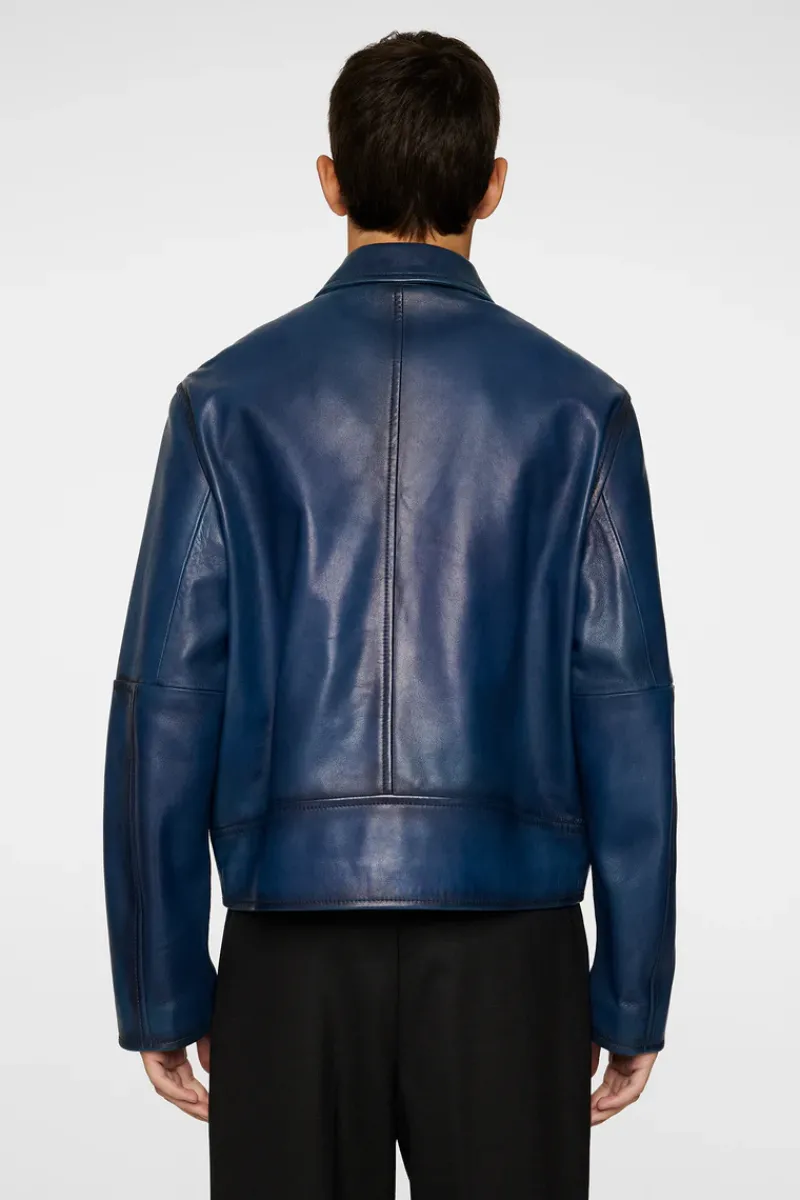 Jed Leather Party Jacket|J.Lindeberg Discount