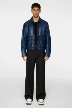 Jed Leather Party Jacket|J.Lindeberg Discount