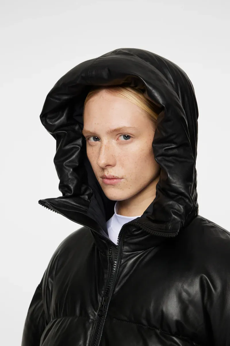 Jolene Leather Padded Jacket|J.Lindeberg Clearance