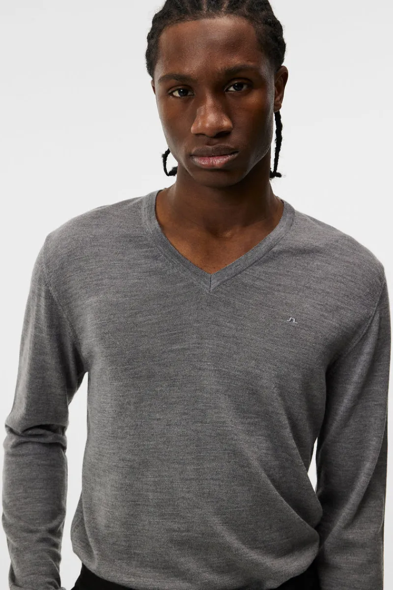 Lymann Merino V-neck Sweater|J.Lindeberg Outlet