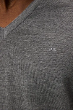 Lymann Merino V-neck Sweater|J.Lindeberg Outlet