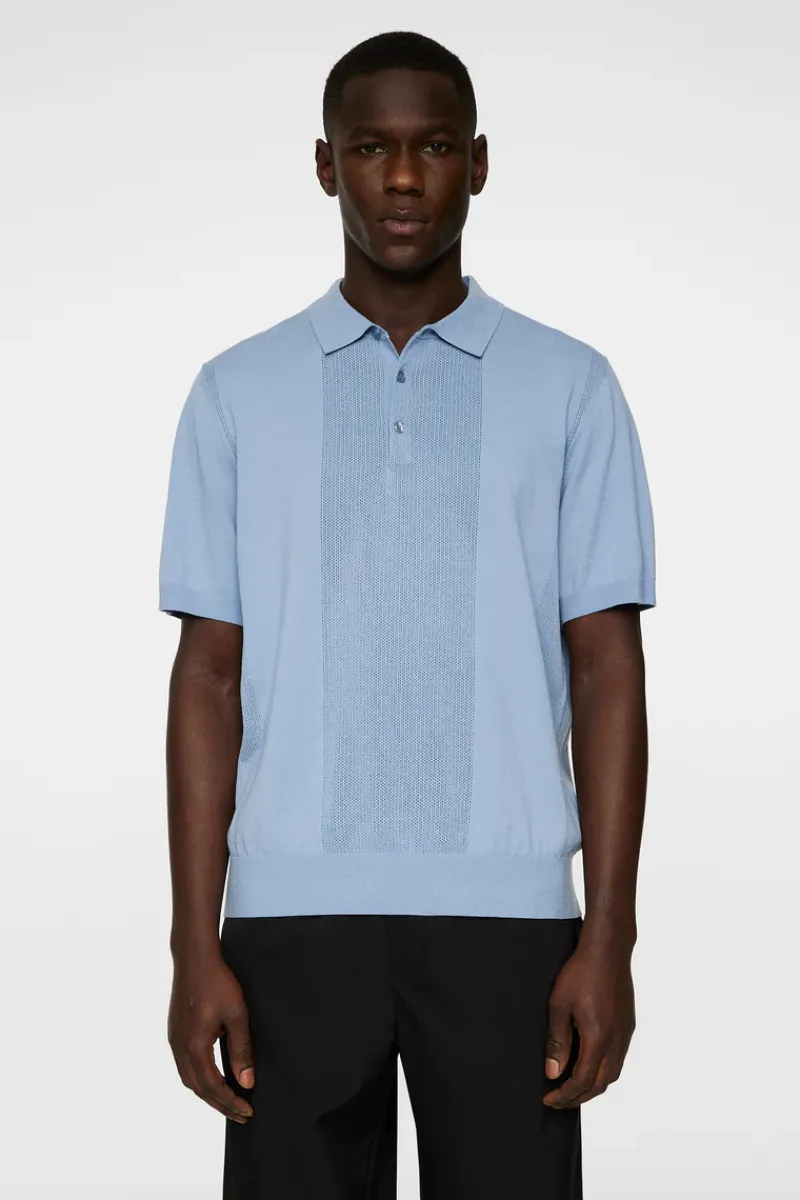 Reymond Solid Stripe Polo|J.Lindeberg Hot