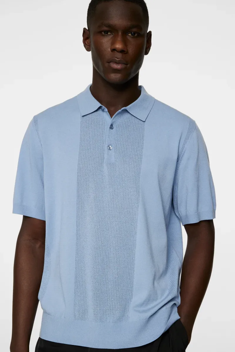 Reymond Solid Stripe Polo|J.Lindeberg Hot