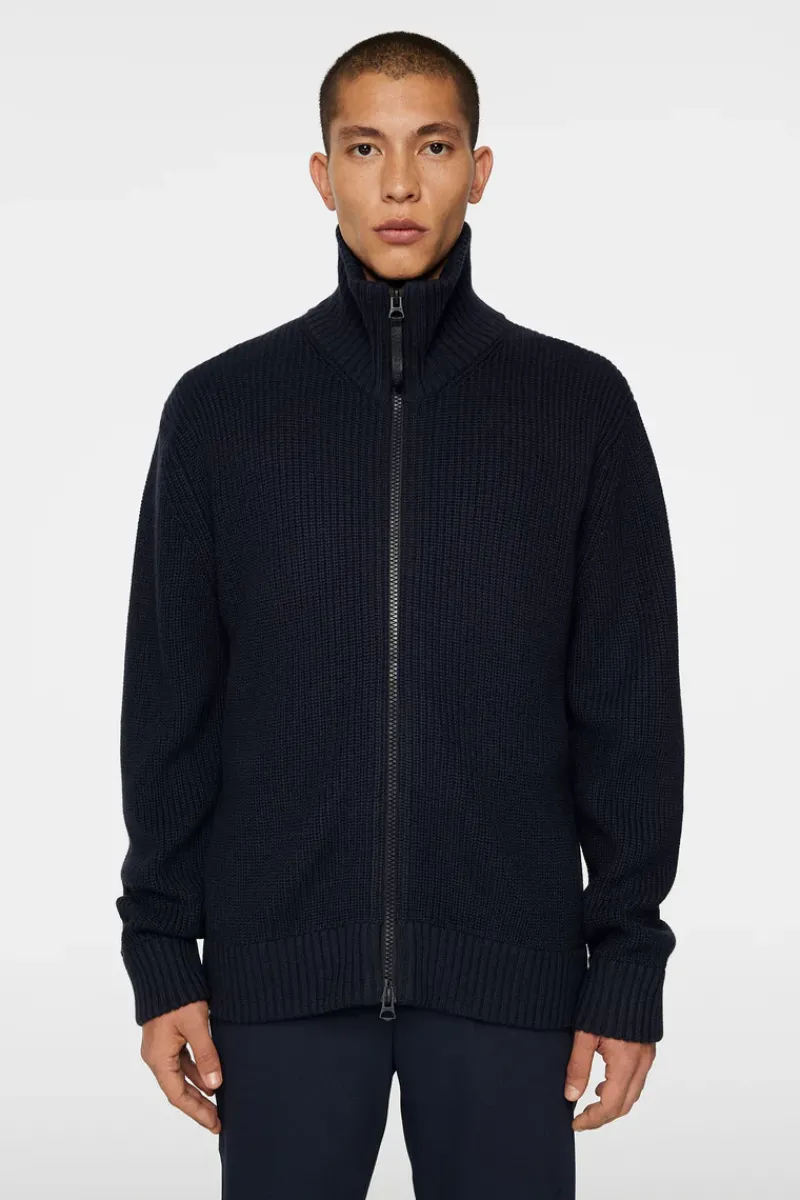 Skyler Wool Blend Zip Cardigan|J.Lindeberg Outlet