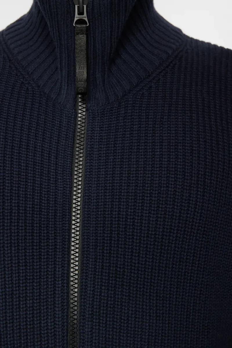 Skyler Wool Blend Zip Cardigan|J.Lindeberg Outlet