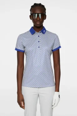 Tour Tech Print Polo|J.Lindeberg Sale