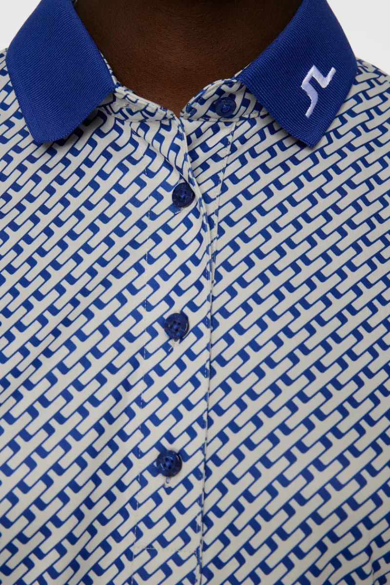 Tour Tech Print Polo|J.Lindeberg Sale