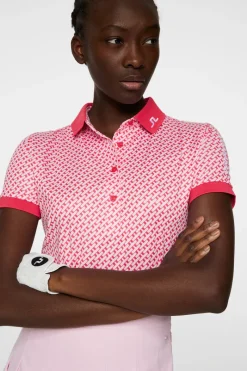 Tour Tech Print Polo|J.Lindeberg Outlet