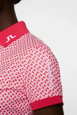 Tour Tech Print Polo|J.Lindeberg Outlet