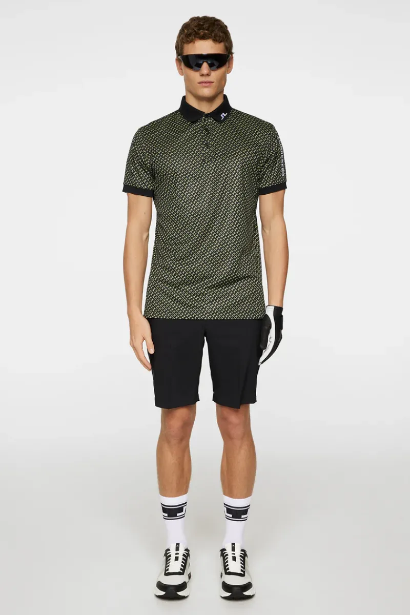 Tour Tech Print Polo|J.Lindeberg Hot
