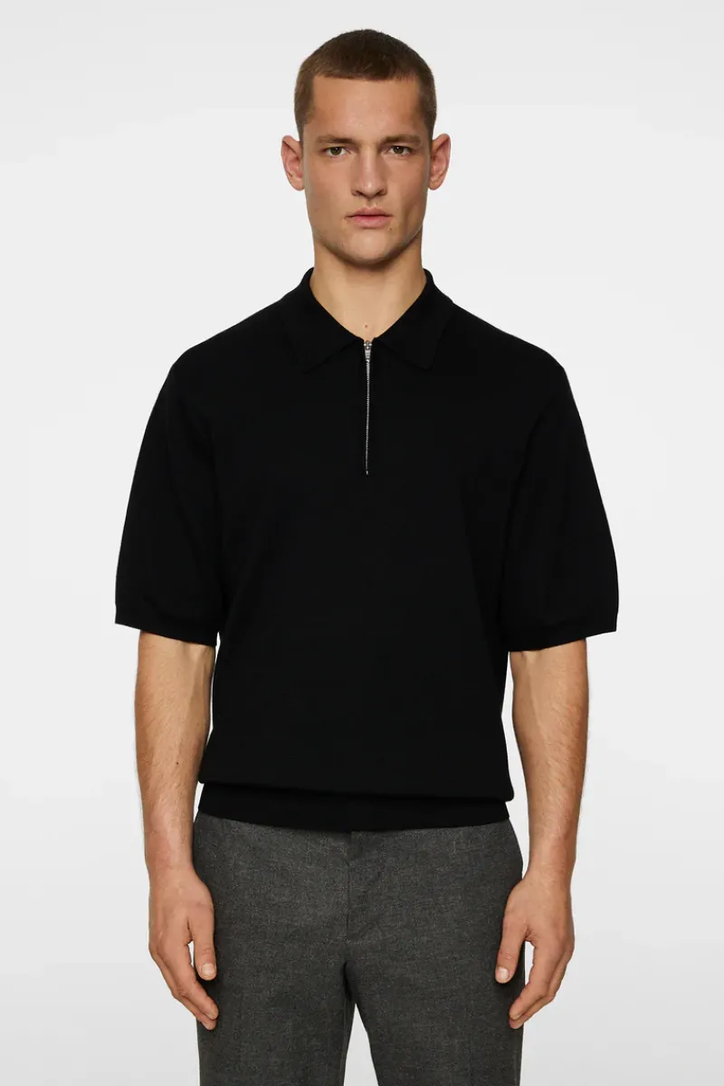 Tyler Quarter Zip Knit Polo|J.Lindeberg Sale