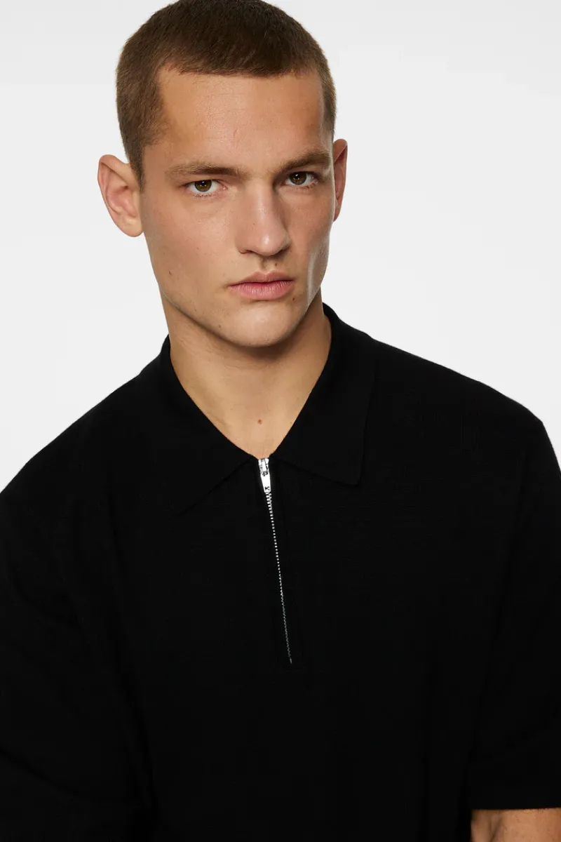 Tyler Quarter Zip Knit Polo|J.Lindeberg Sale