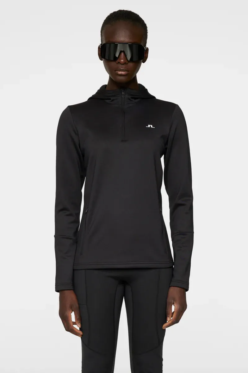 W Aerial Quarter Zip Hood|J.Lindeberg Hot