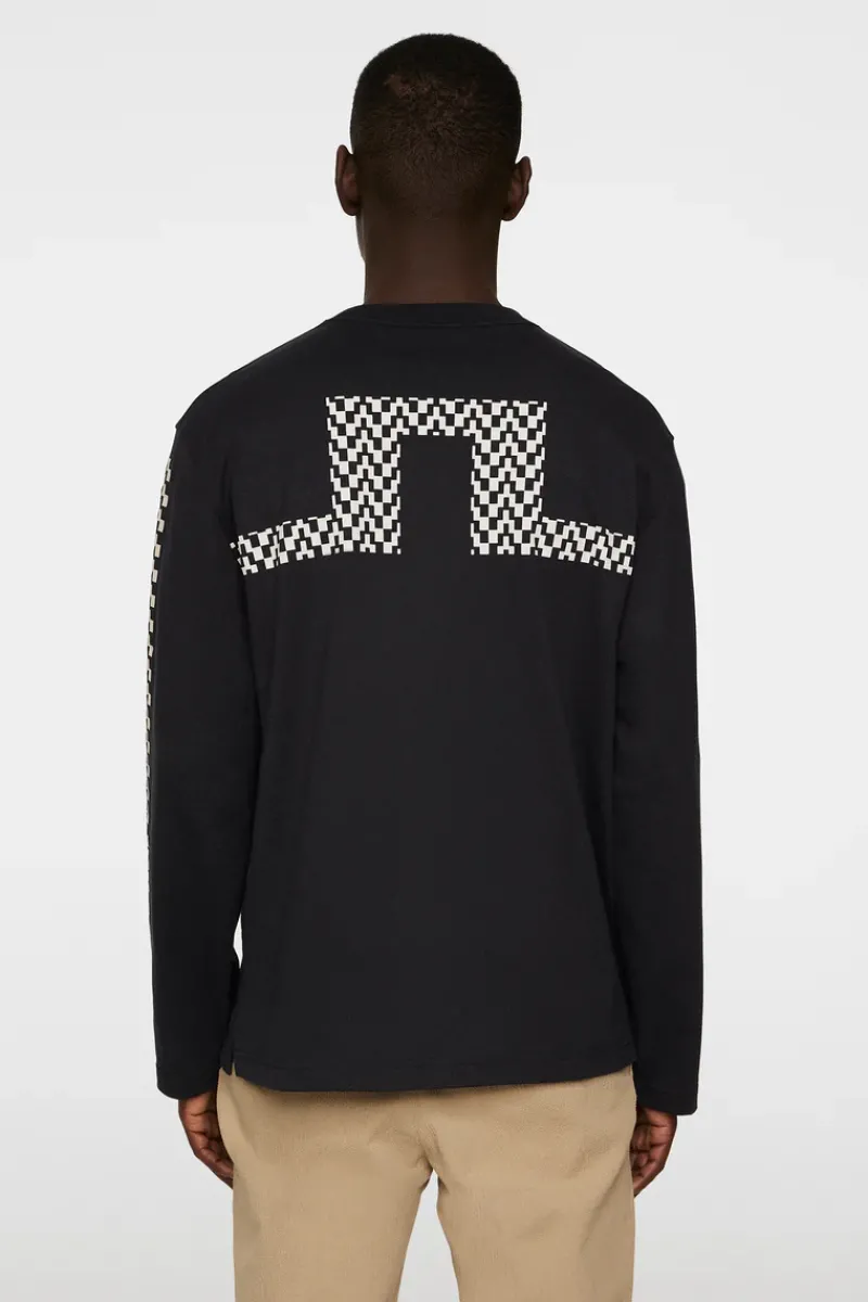 Walsh LS Print T-shirt|J.Lindeberg Discount