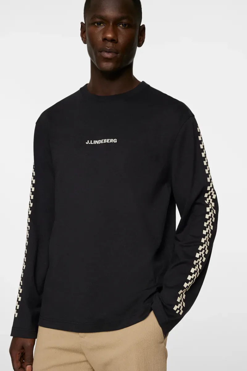 Walsh LS Print T-shirt|J.Lindeberg Discount