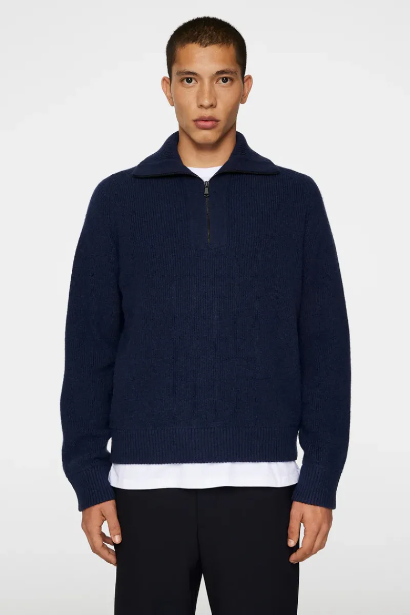 Wilmer Quarter Zip Knit|J.Lindeberg